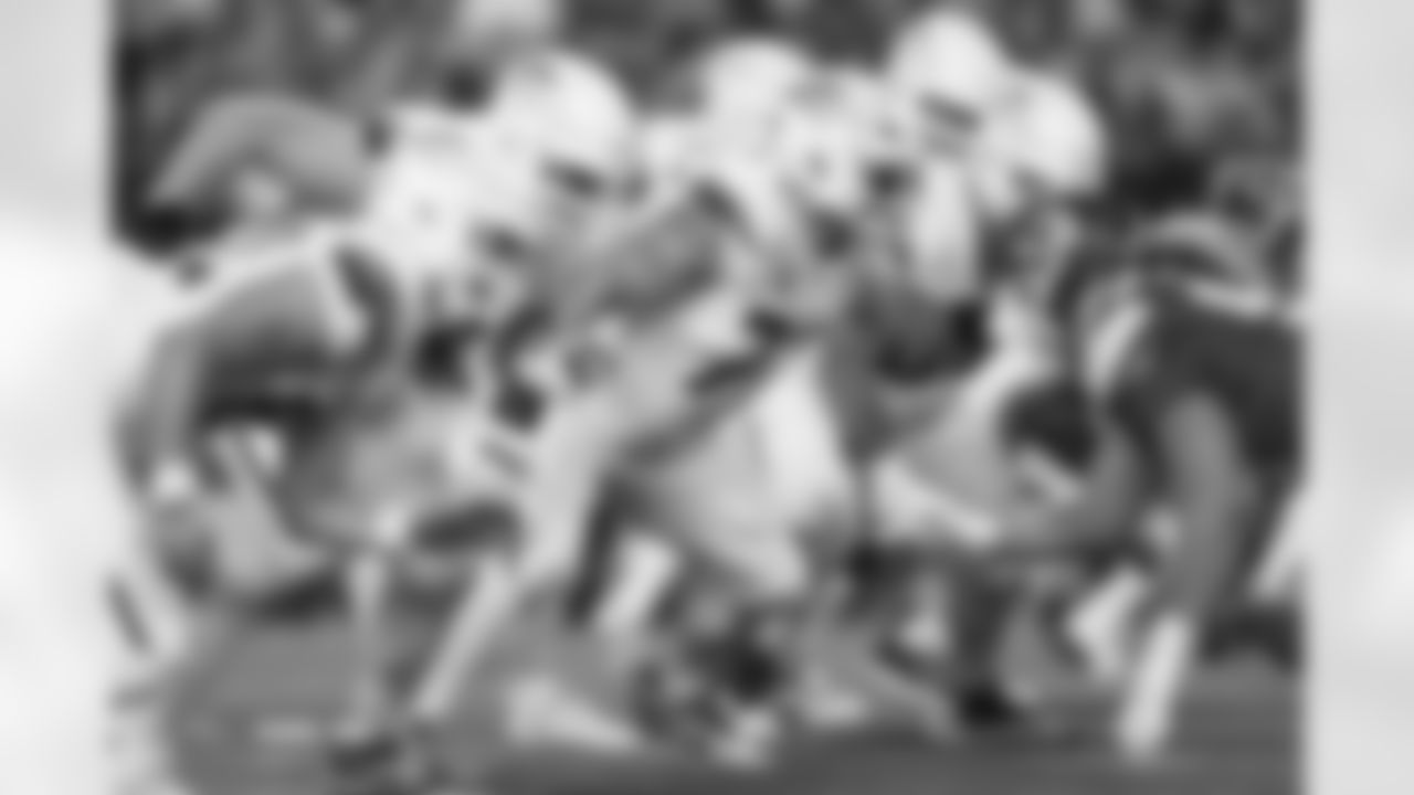 Quinn Meinerz (77) during the Broncos' Week 17 game against the Kansas City Chiefs at GEHA Field at Arrowhead Stadium in Kansas City, Missouri on December 25, 2025. Photo by Ben Swanson / Denver Broncos