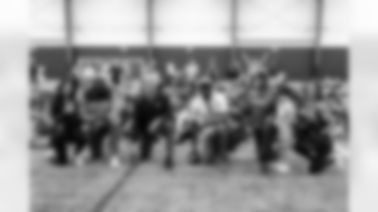 The Denver Broncos and Xcel Energy host more than 300 students who participated in the inaugural semester of Science of Football for a field day at South Suburban Sports Dome in Centennial, Colorado on May 14, 2024. Photo by Nicole Pennetta / Denver Broncos