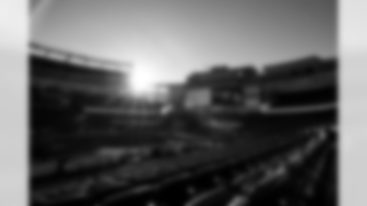 The stadium before a NFL football game between the Cleveland Browns and New England Patriots on October 26, 2025 at Gillette Stadium.
