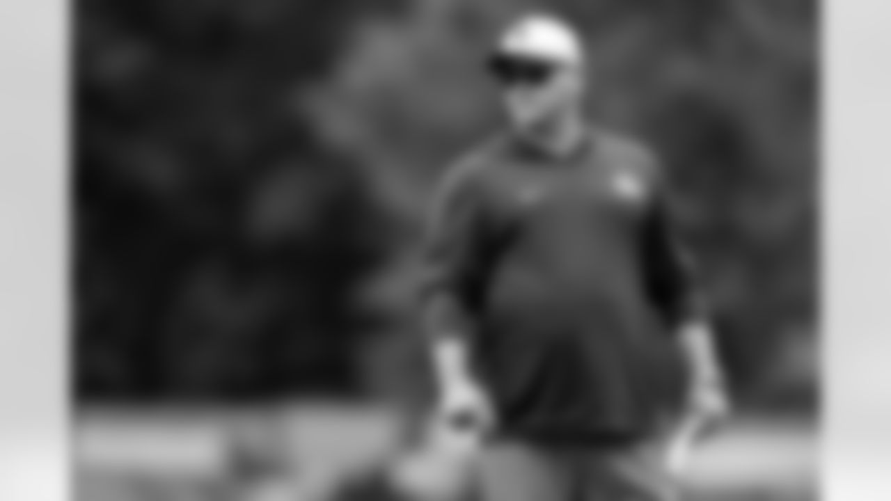 Offensive Line Coach Mike Bloomgren during Day 18 of Training Camp at CrossCountry Mortgage Campus on August 26, 2025.