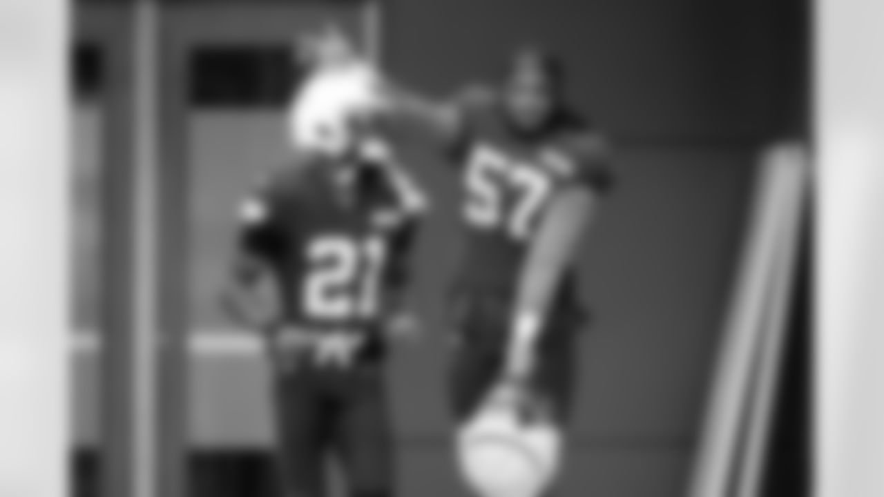 Defensive end Isaiah McGuire (57) during practice at CrossCountry Mortgage Campus on November 19, 2025.