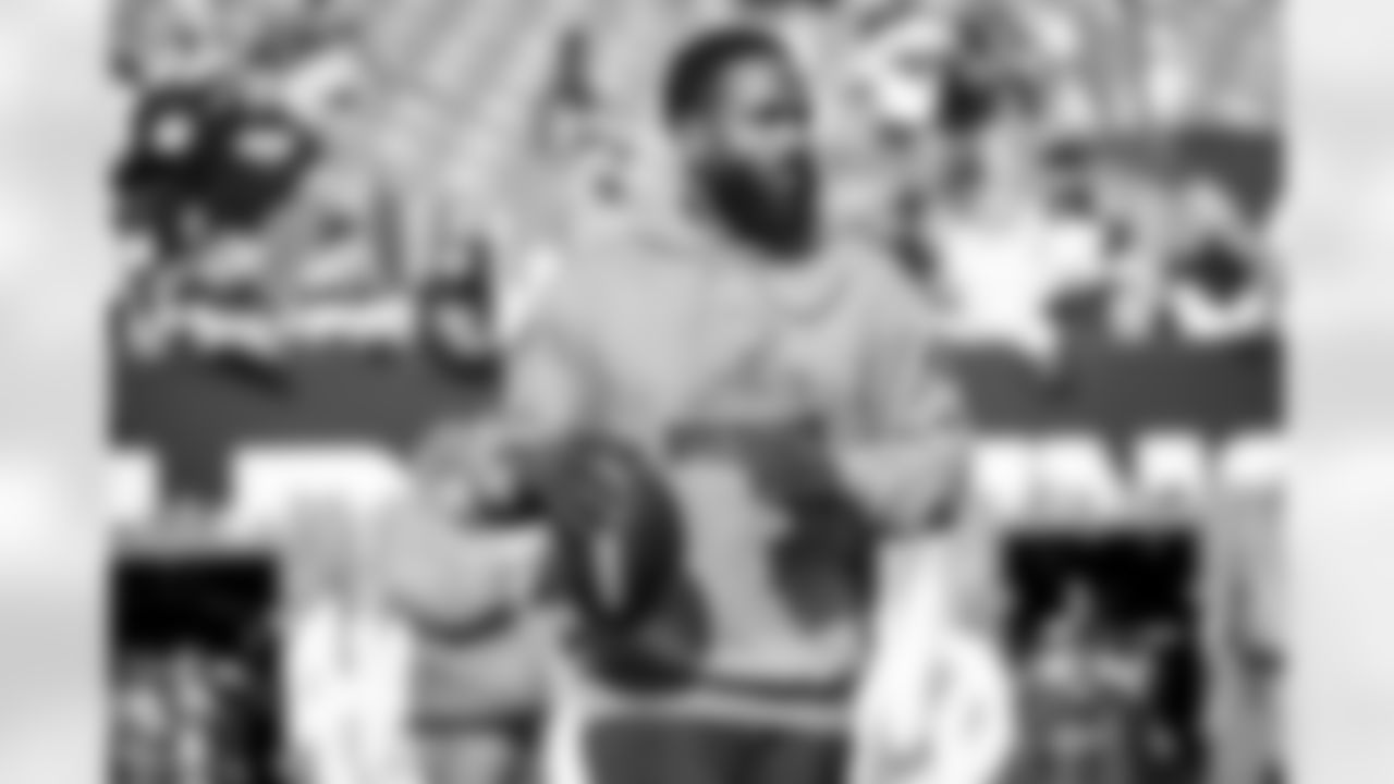Wide receiver Elijah Moore (8) before a NFL football game between the Arizona Cardinals and Cleveland Browns on November 5, 2023 at Cleveland Browns Stadium.