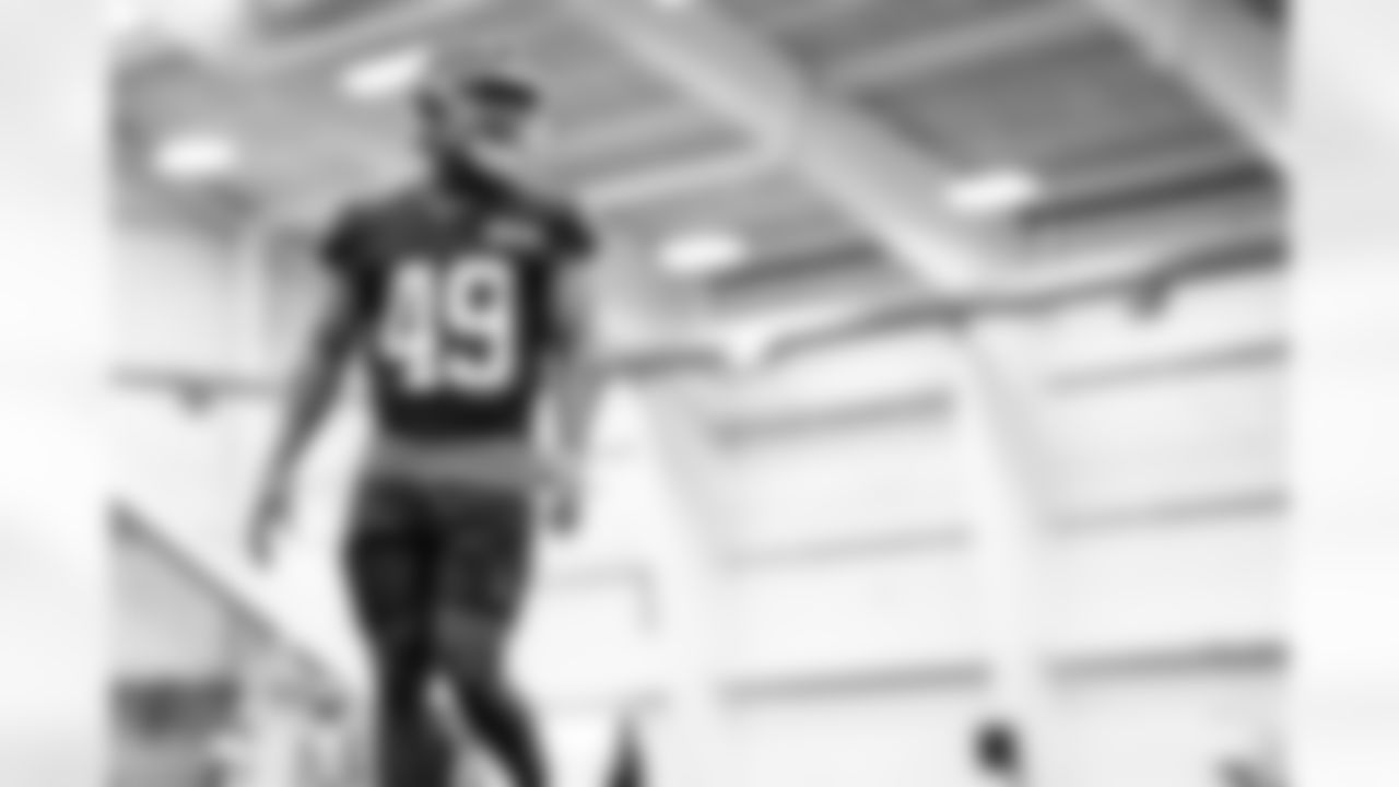 Cornerback Dyshawn Gales (49) during a workout on the second day of Rookie Minicamp at CrossCountry Mortgage Campus on May 11, 2024.