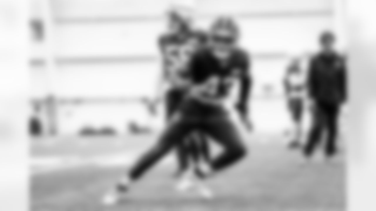 Linebacker Mohamoud Diabate (43) during practice at CrossCountry Mortgage Campus on December 5, 2024.
