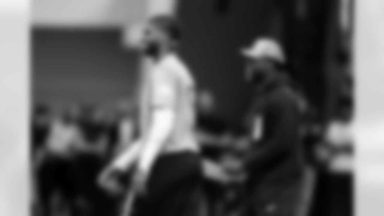 Quarterback Shedeur Sanders (12) during the second AFC Pro Bowl Practice at the Moscone Center in San Francisco on February 2, 2026.