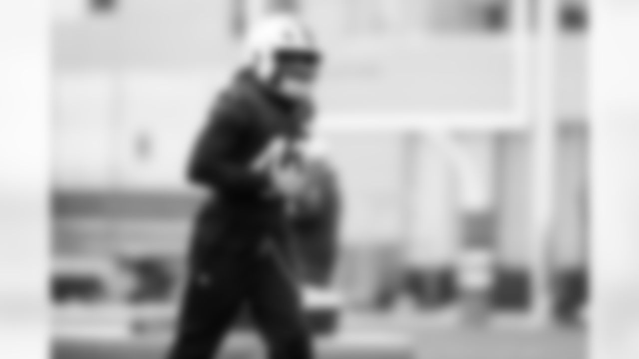 Linebacker Mohamoud Diabate (43) during practice at CrossCountry Mortgage Campus on November 20, 2025.