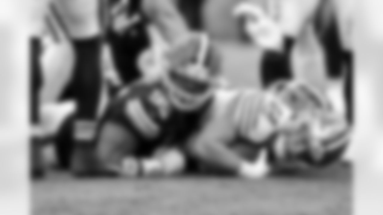 Defensive end Myles Garrett (95) during a NFL football game between the San Francisco 49ers and Cleveland Browns on November 30, 2025 at Huntington Bank Field.