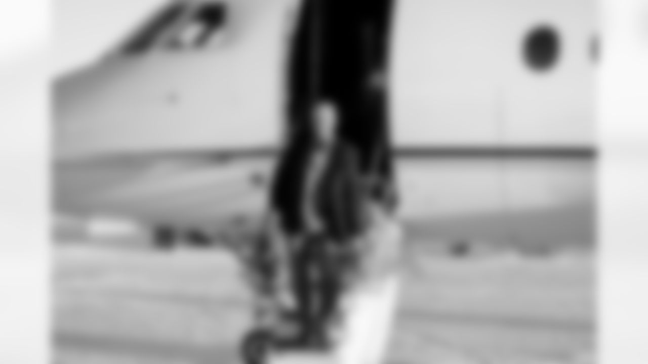 Head Coach Todd Monken arrives in Cleveland on January 30, 2026.