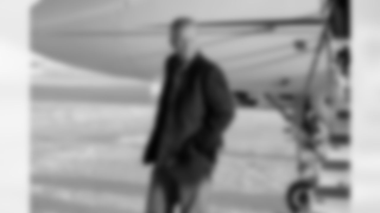 Head Coach Todd Monken arrives in Cleveland on January 30, 2026.