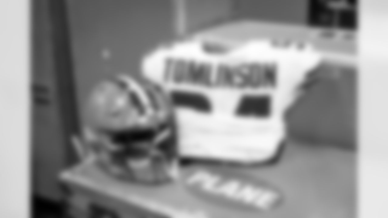 The locker room before a NFL football game between the Cleveland Browns and Denver Broncos on November 26, 2023 at Empower Field at Mile High.
