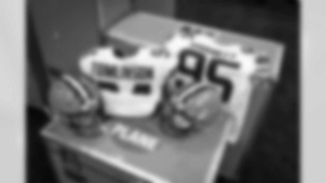 The locker room before a NFL football game between the Cleveland Browns and Denver Broncos on November 26, 2023 at Empower Field at Mile High.