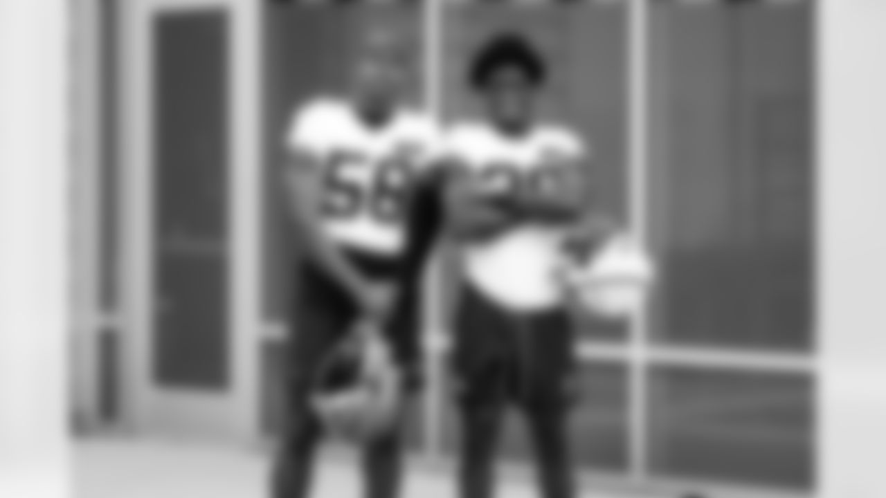 Linebacker Jordan Hicks (58) and Cornerback Myles Harden (26) during practice at CrossCountry Mortgage Campus on August 29, 2024.