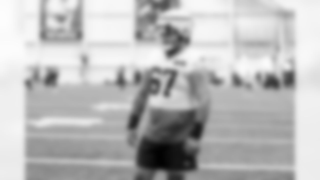 Offensive guard Jack Conley (67) during practice at CrossCountry Mortgage Campus on December 10, 2025.