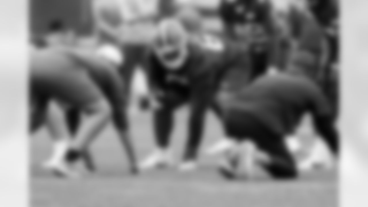 Offensive guard Javion Cohen (67) during the sixth day of OTAs at CrossCountry Mortgage Campus on June 6, 2025.