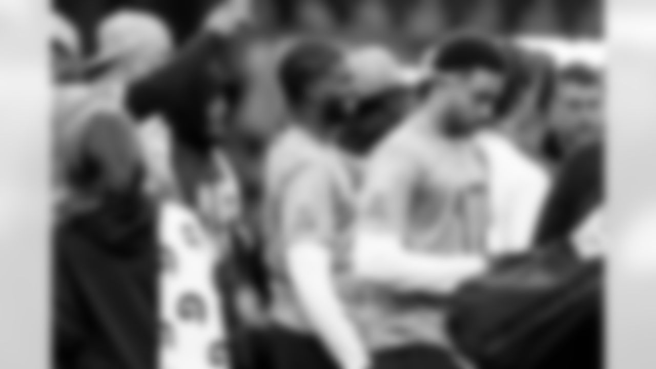 Quarterback Shedeur Sanders (12) during the second AFC Pro Bowl Practice at the Moscone Center in San Francisco on February 2, 2026.