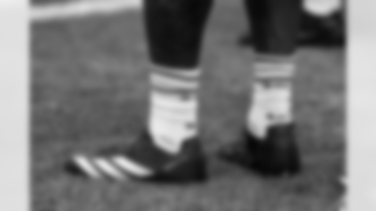 University Hospitals socks during Day 5 of Training Camp at CrossCountry Mortgage Campus on July 28, 2025.