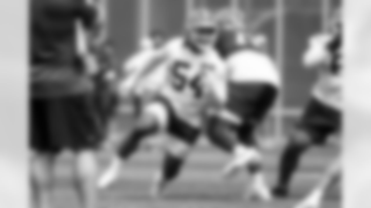 Defensive end Ogbo Okoronkwo (54) during the third day of mandatory minicamp at CrossCountry Mortgage Campus on June 12, 2025.