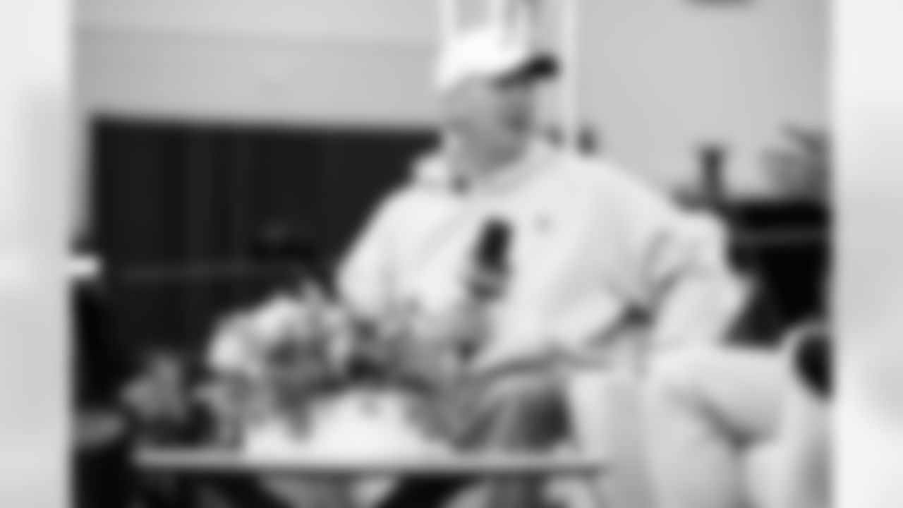 Head Coach Todd Monken speaks to the media at the 2026 NFL Combine on February 25, 2026 in Indianapolis, Indiana.