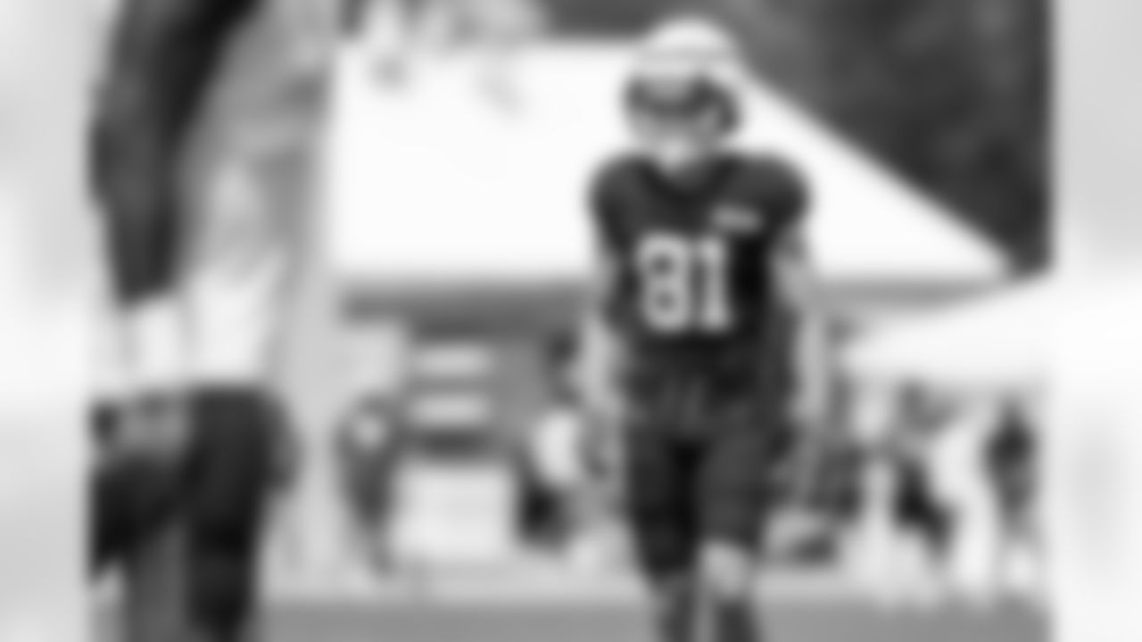 Wide receiver Chase Cota (81) during Day 10 of Training Camp at CrossCountry Mortgage Campus on August 4, 2025.