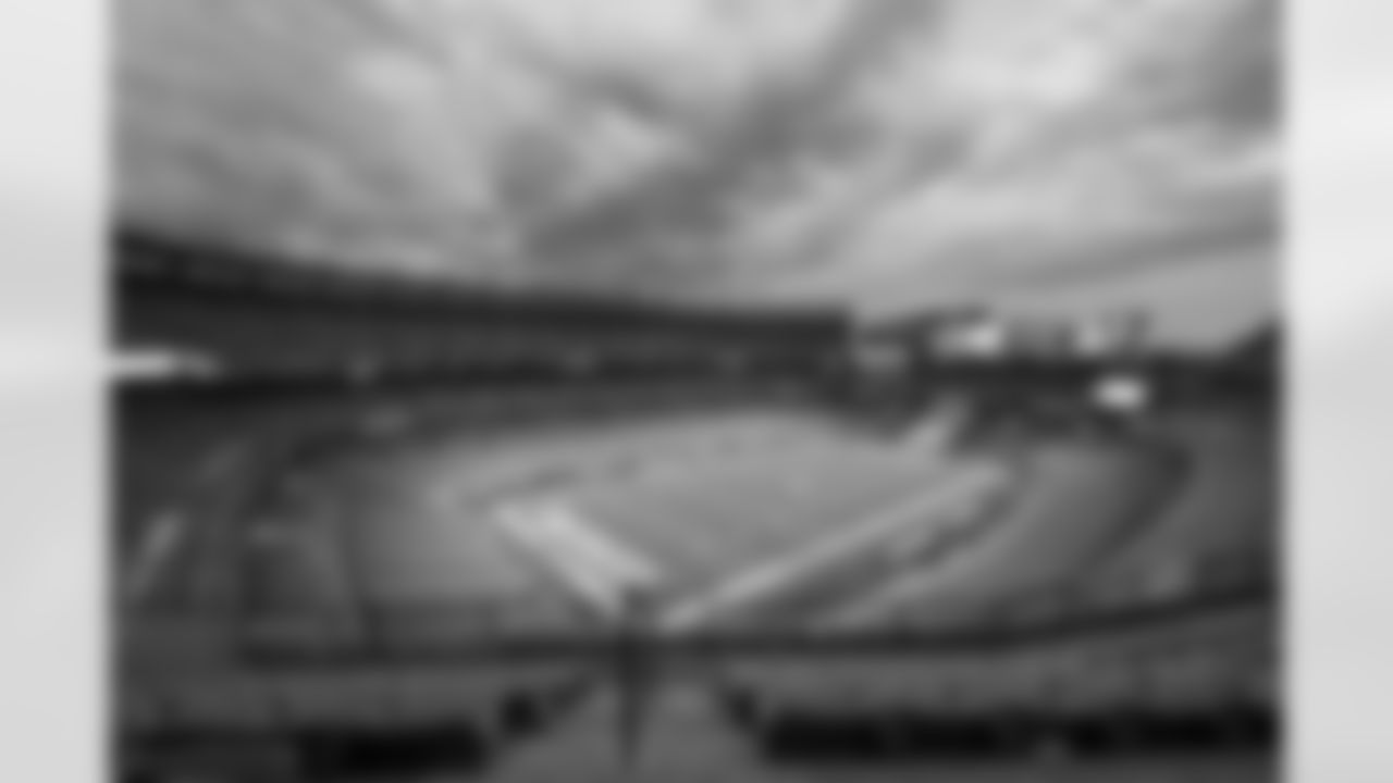 The stadium before a NFL football game between the Miami Dolphins and Cleveland Browns on October 19, 2025 at Huntington Bank Field.