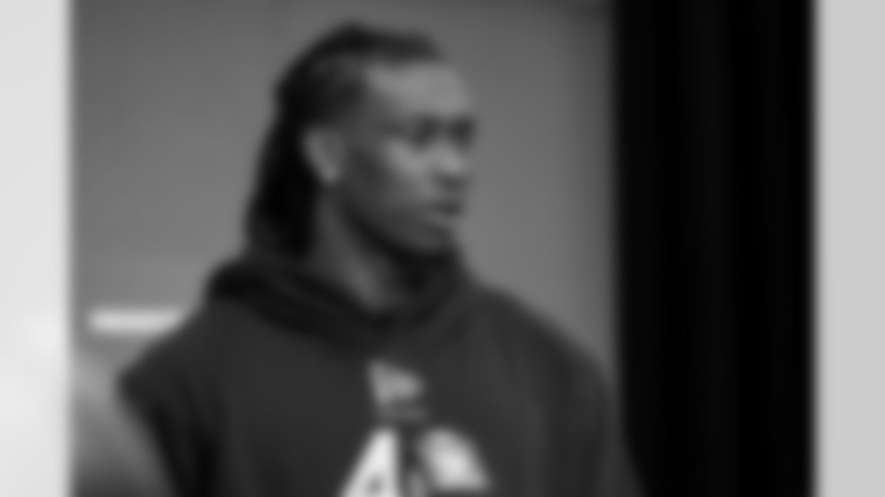 Defensive back Emmanuel McNeil, Toledo, speaks to the media at the 2026 NFL Combine on February 26, 2026 in Indianapolis, Indiana.