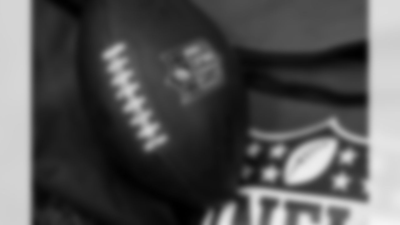 A football during practice at CrossCountry Mortgage Campus on December 10, 2025.