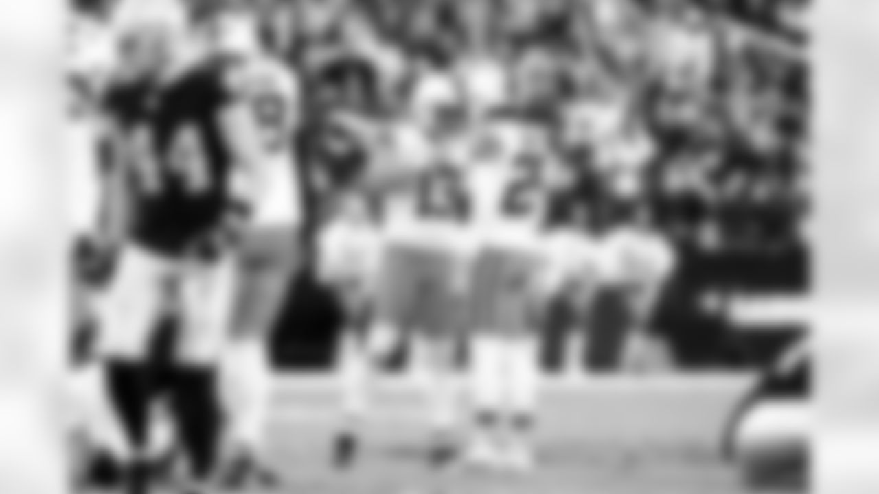 Punter Corey Bojorquez (13) and Kicker Andre Szmyt (25) during a NFL football game between the Cleveland Browns and Las Vegas Raiders on November 23, 2025 at Allegiant Stadium.