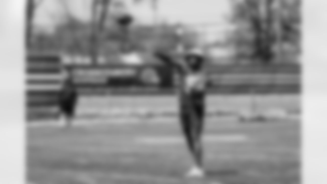 Quarterback Jameis Winston (5) during a workout in Phase II of the offseason at CrossCountry Mortgage Campus on April 29, 2024.