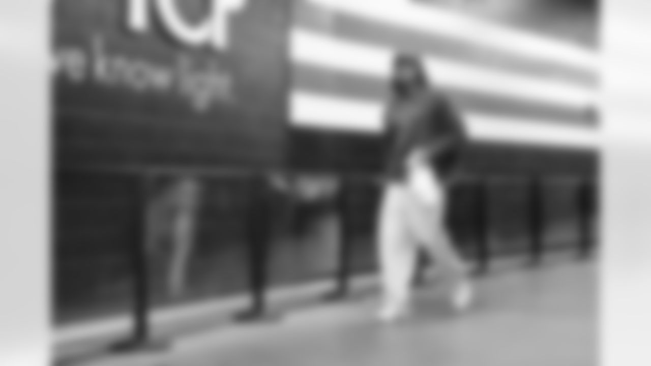 ` before a NFL football game between the Baltimore Ravens and Cleveland Browns on November 16, 2025 at Huntington Bank Field.