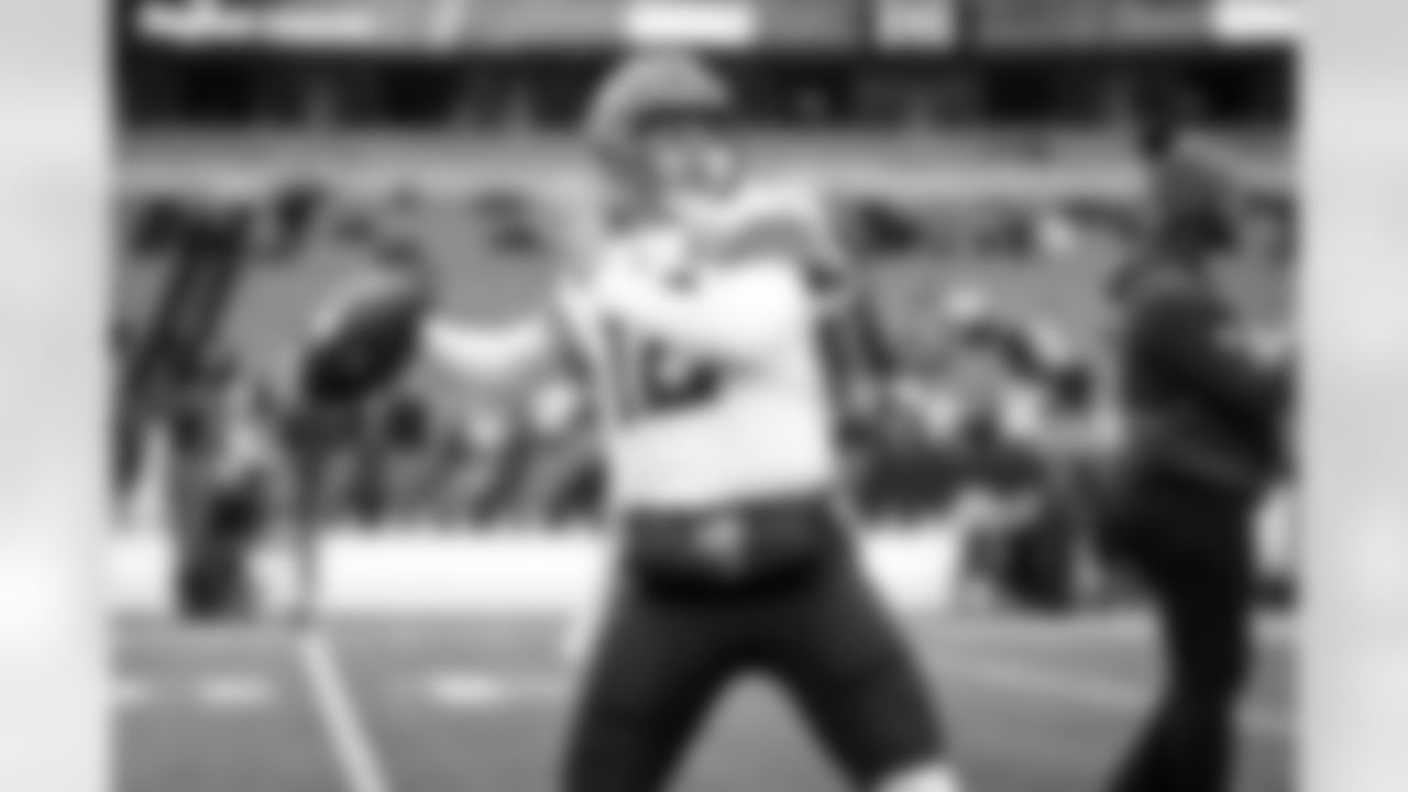 Quarterback Jeff Driskel (12) before a NFL football game between the Cleveland Browns and Cincinnati Bengals on January 7, 2024 at Paycor Stadium.