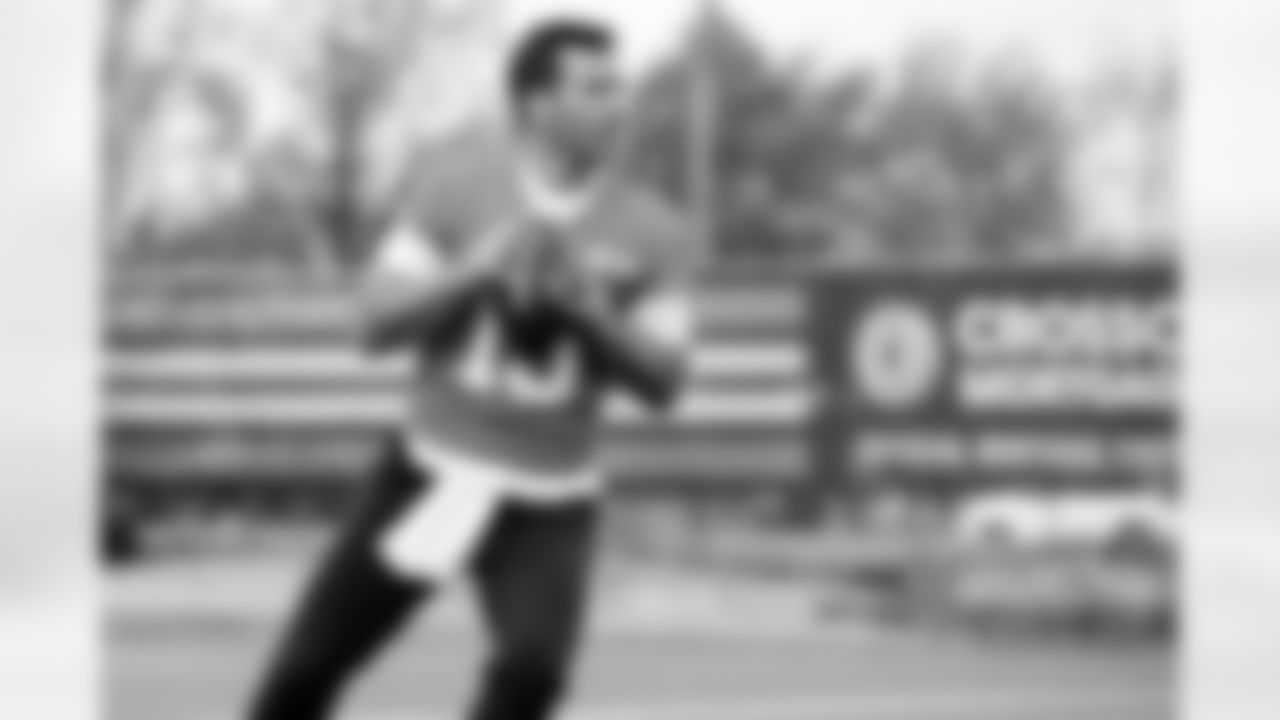 Quarterback Joe Flacco (15) during fieldwork in Phase II of the offseason at CrossCountry Mortgage Campus on May 6, 2025.