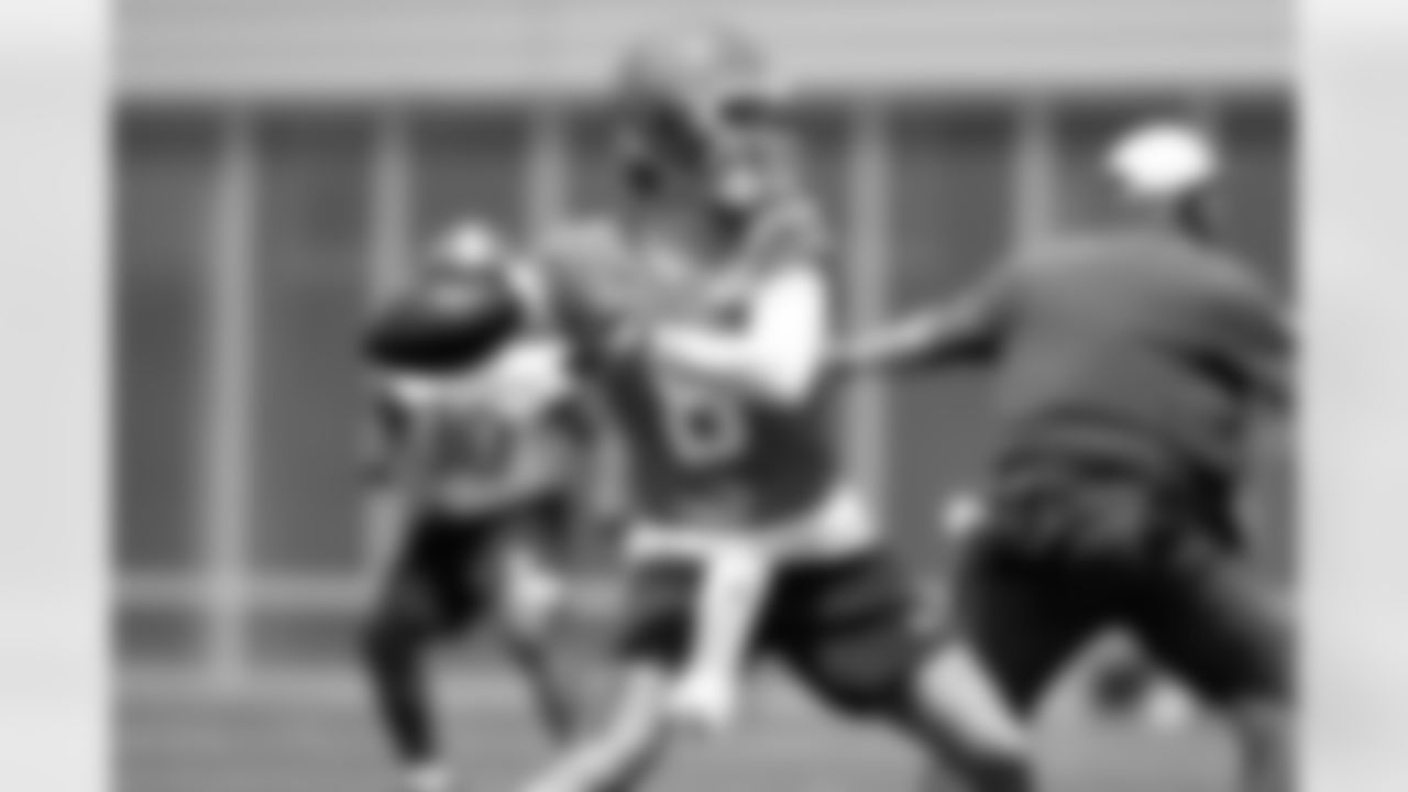 Quarterback Kenny Pickett (8) during the first day of mandatory minicamp at CrossCountry Mortgage Campus on June 10, 2025.