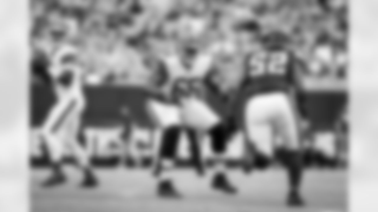 Offensive guard Germain Ifedi (65) during a preseason NFL football game between the Minnesota Vikings and Cleveland Browns on August 17, 2024 at Cleveland Browns Stadium.