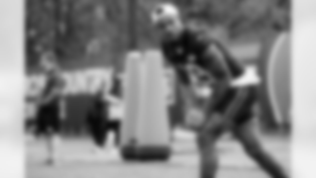 Wide receiver Cedric Tillman (19) during fieldwork in Phase II of the offseason at CrossCountry Mortgage Campus on May 6, 2025.