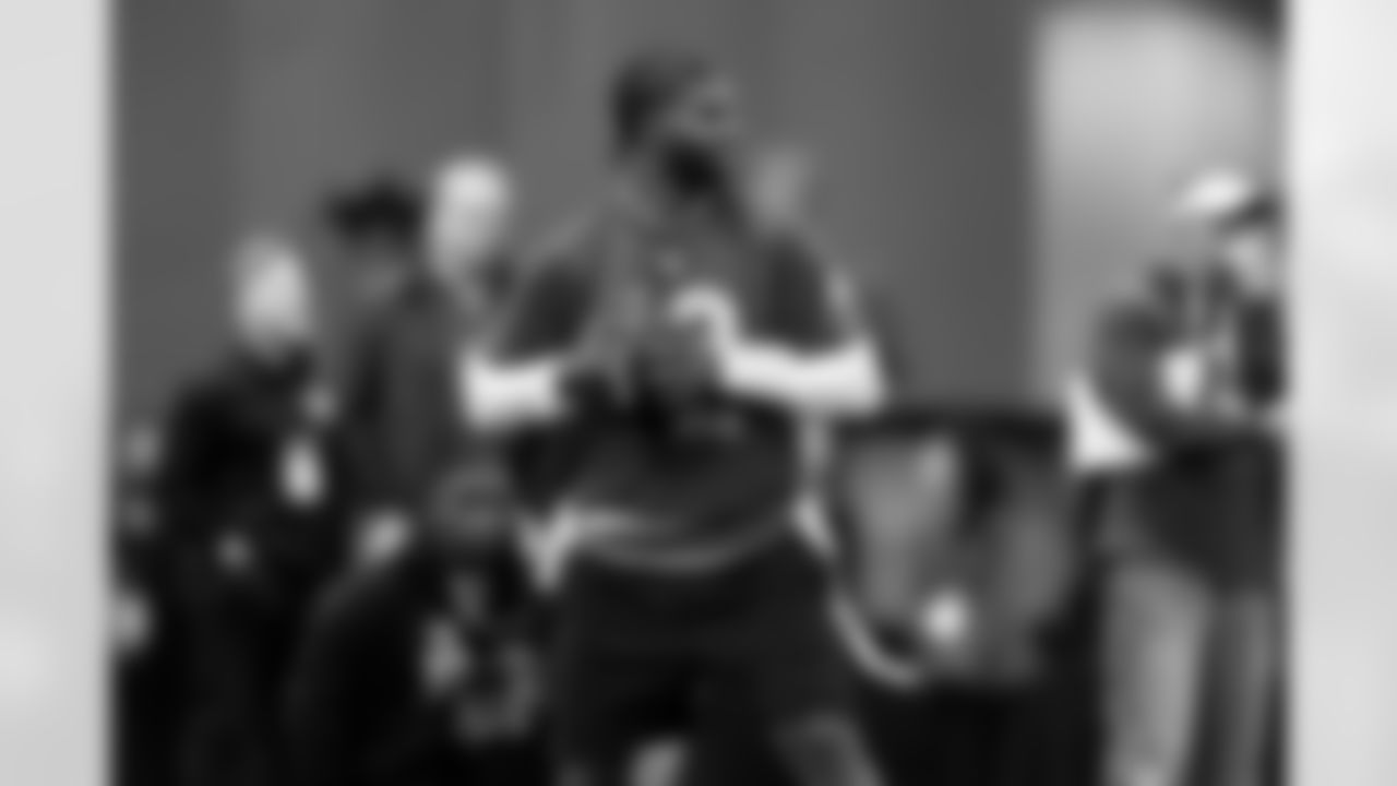 Quarterback Shedeur Sanders (12) during the first AFC Pro Bowl Practice at the Moscone Center in San Francisco on February 1, 2026.