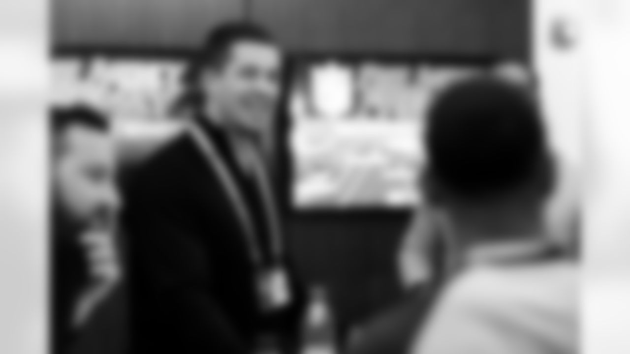 Director of Player Personnel Adam Al-Khayyal in the Cleveland Browns suite at the 2026 NFL Combine on February 26, 2026 in Indianapolis, Indiana.