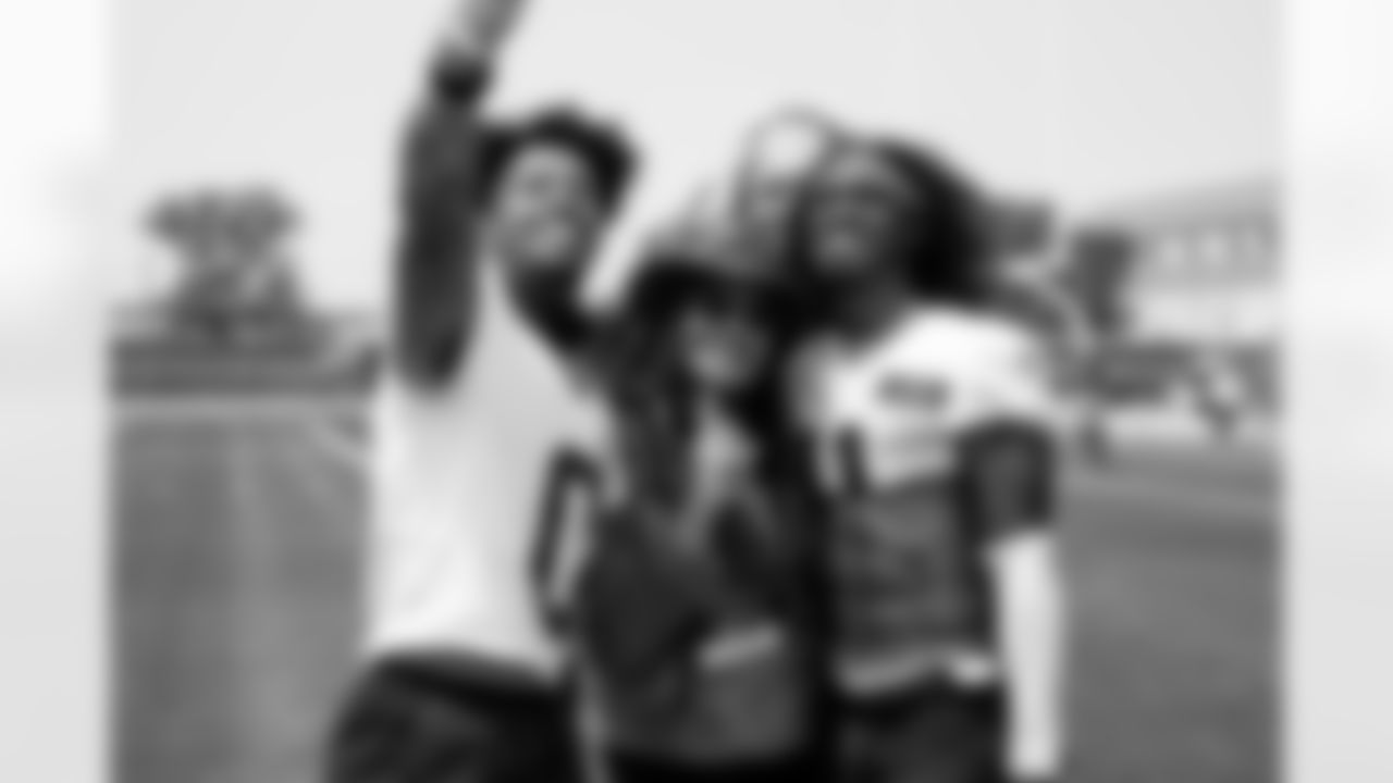 Cornerback Greg Newsome II (0), Cornerback Tony Brown II (11) and social justice guests during the fourth day of OTAs at CrossCountry Mortgage Campus on June 3, 2025.