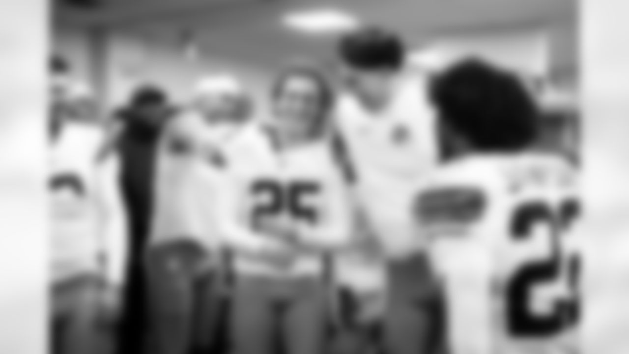 Kicker Andre Szmyt (25) and Long snapper Rex Sunahara (50) after a NFL football game between the Cleveland Browns and Cincinnati Bengals on January 4, 2026 at Paycor Stadium. The Browns won 20-18.