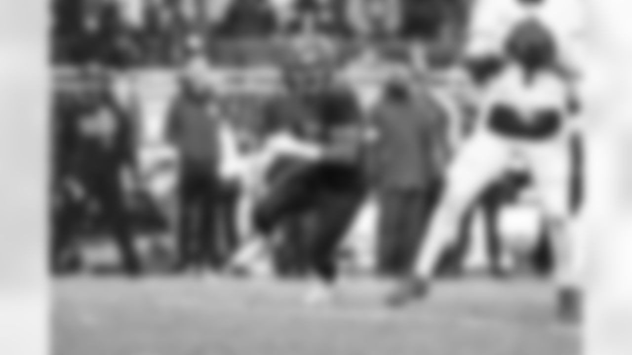 Defensive end Myles Garrett (95) during a NFL football game between the Tennessee Titans and Cleveland Browns on December 7, 2025 at Huntington Bank Field.