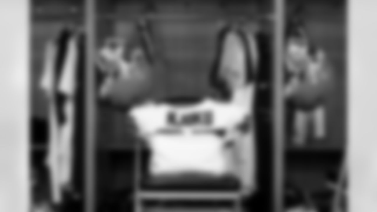 The locker room before a NFL football game between the Cleveland Browns and Pittsburgh Steelers on October 12, 2025 at Acrisure Stadium.