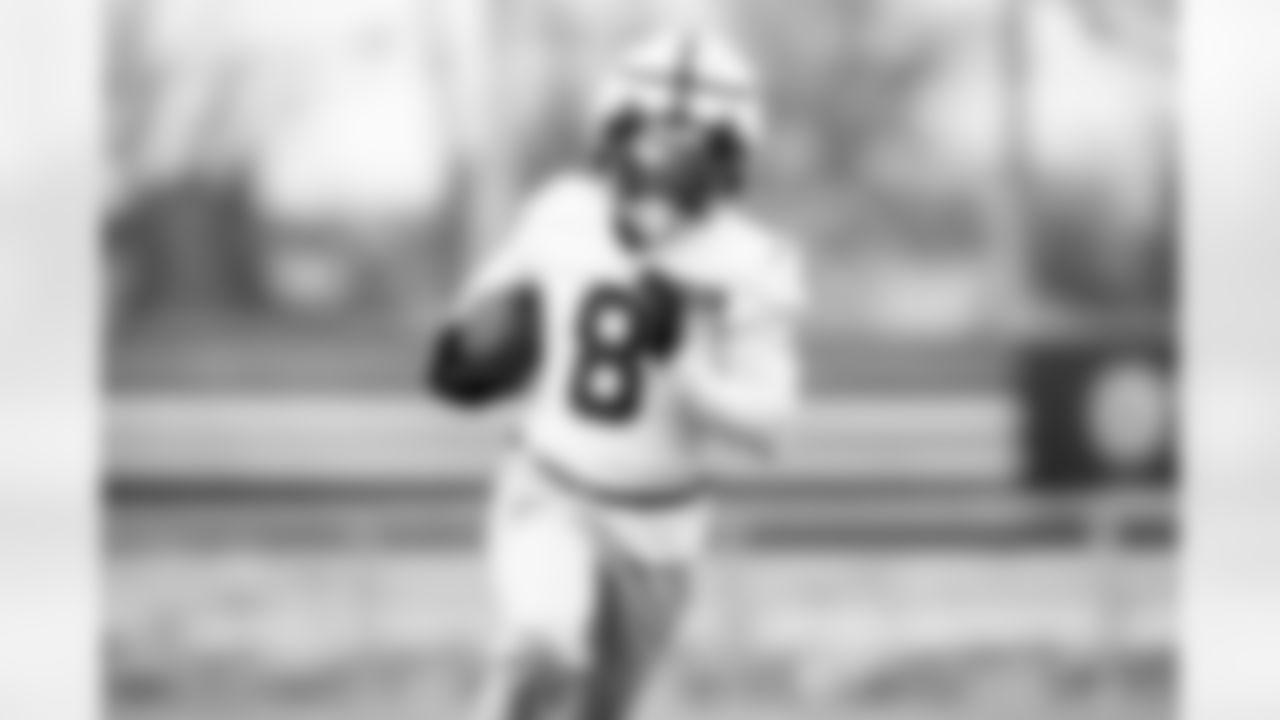 Wide receiver Elijah Moore (8) during practice at CrossCountry Mortgage Campus on December 11, 2024.