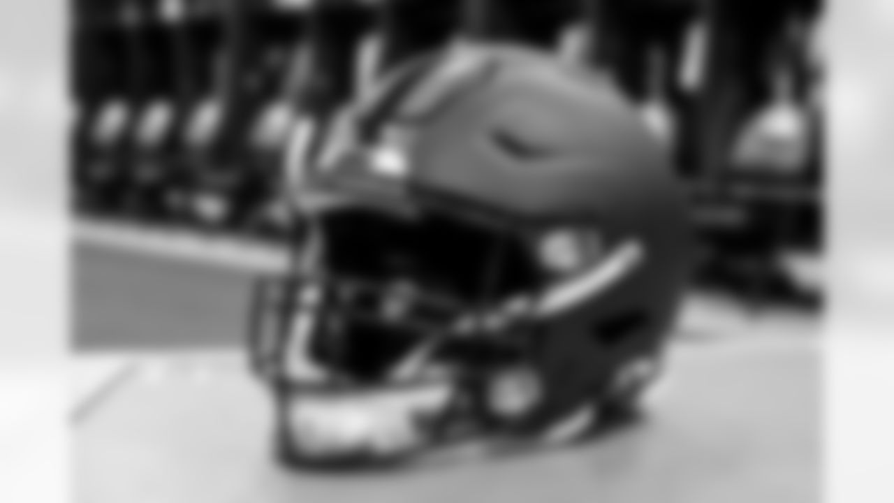 The locker room before a NFL football game between the Miami Dolphins and Cleveland Browns on October 19, 2025 at Huntington Bank Field.