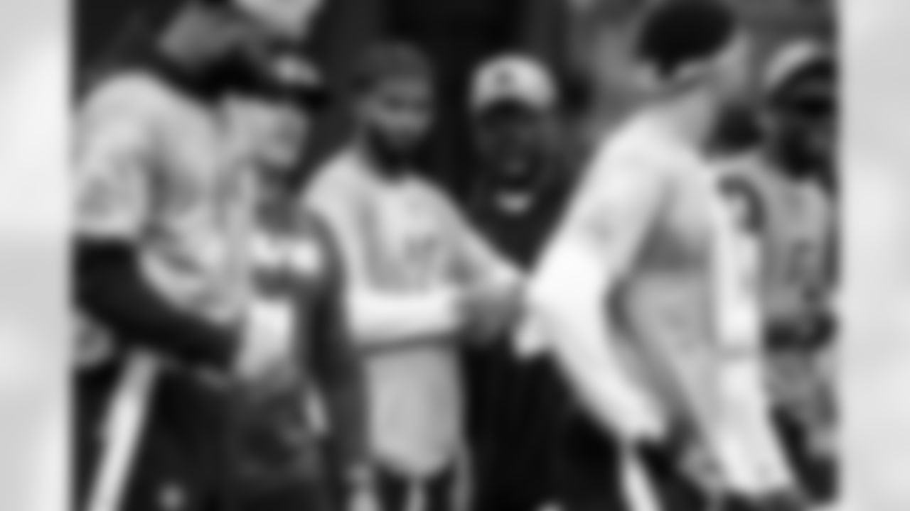 Quarterback Shedeur Sanders (12) and former NFL Quarterback Michael Vick during the second AFC Pro Bowl Practice at the Moscone Center in San Francisco on February 2, 2026.