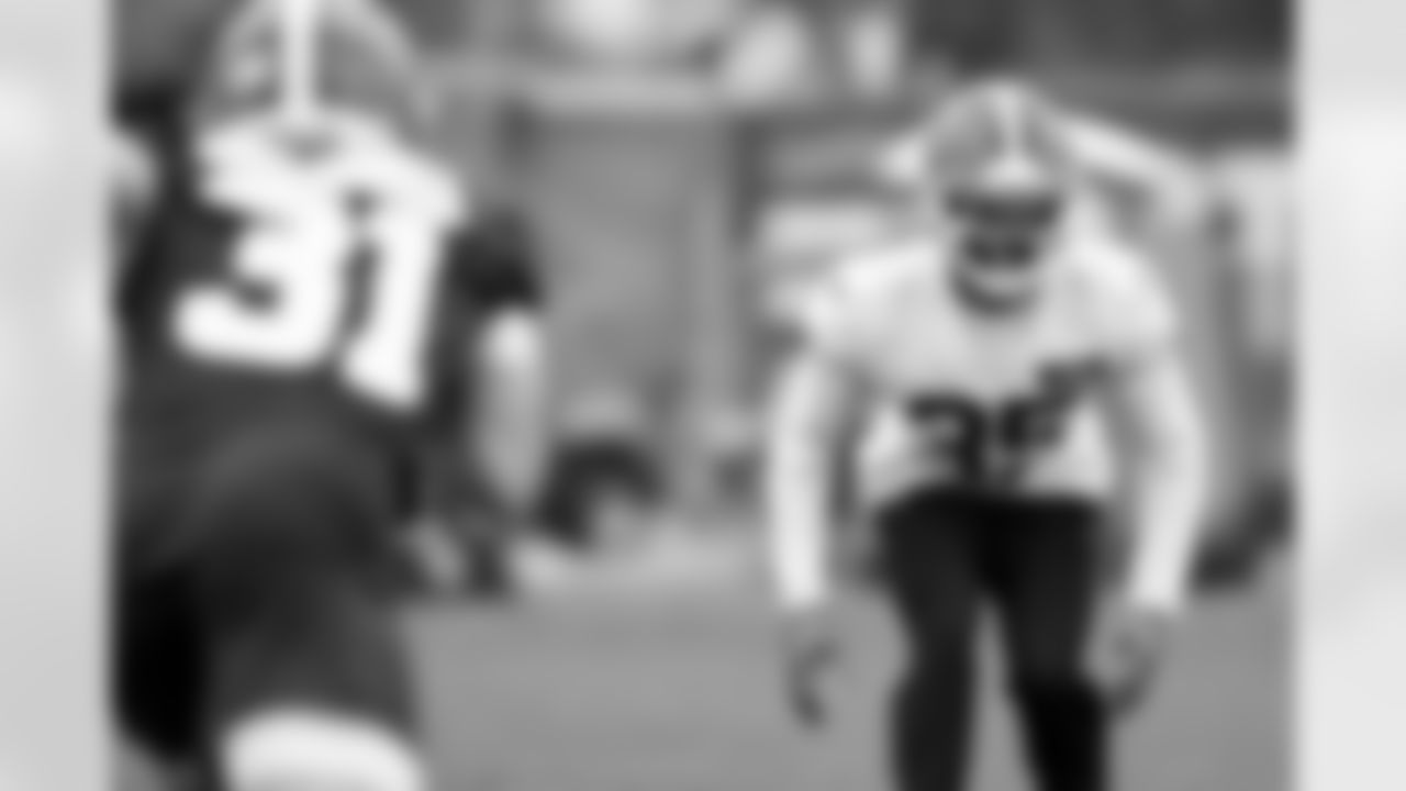 Cornerback Chigozie Anusiem (35) during the first day of OTAs at CrossCountry Mortgage Campus on May 28, 2025.