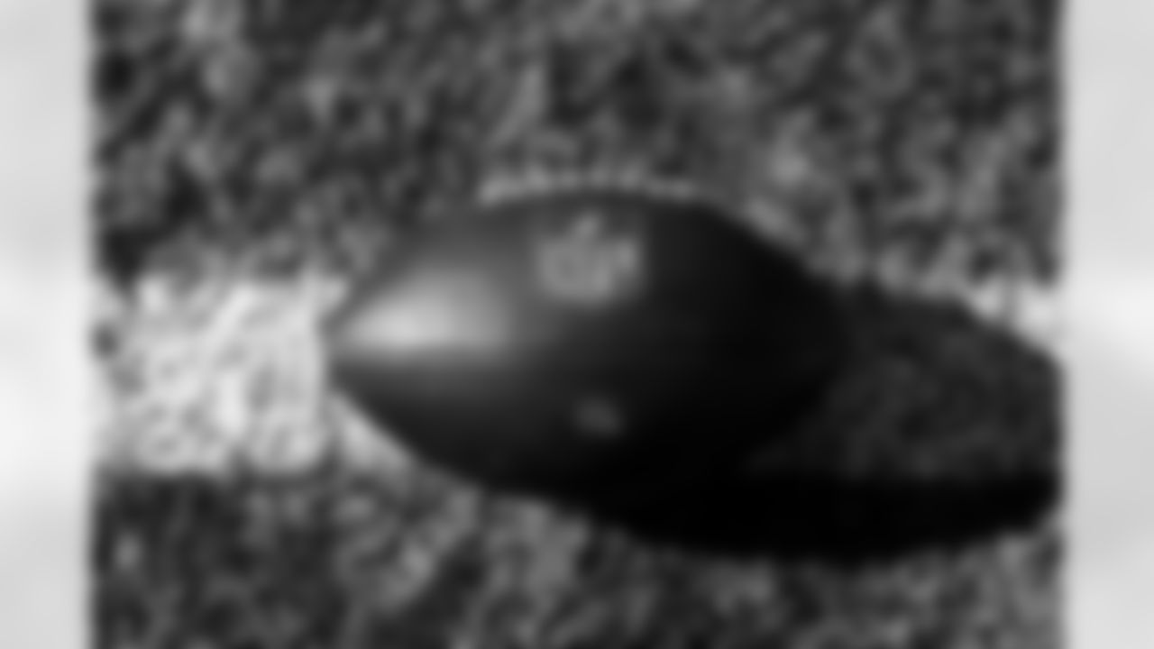 The football before a NFL football game between the Cleveland Browns and New England Patriots on October 26, 2025 at Gillette Stadium.