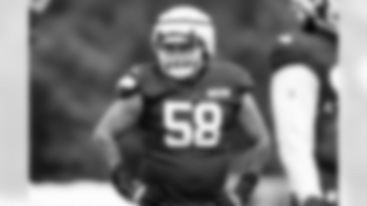 Offensive tackle Sebastian Gutierrez (58) during Day 10 of Training Camp at CrossCountry Mortgage Campus on August 4, 2025.