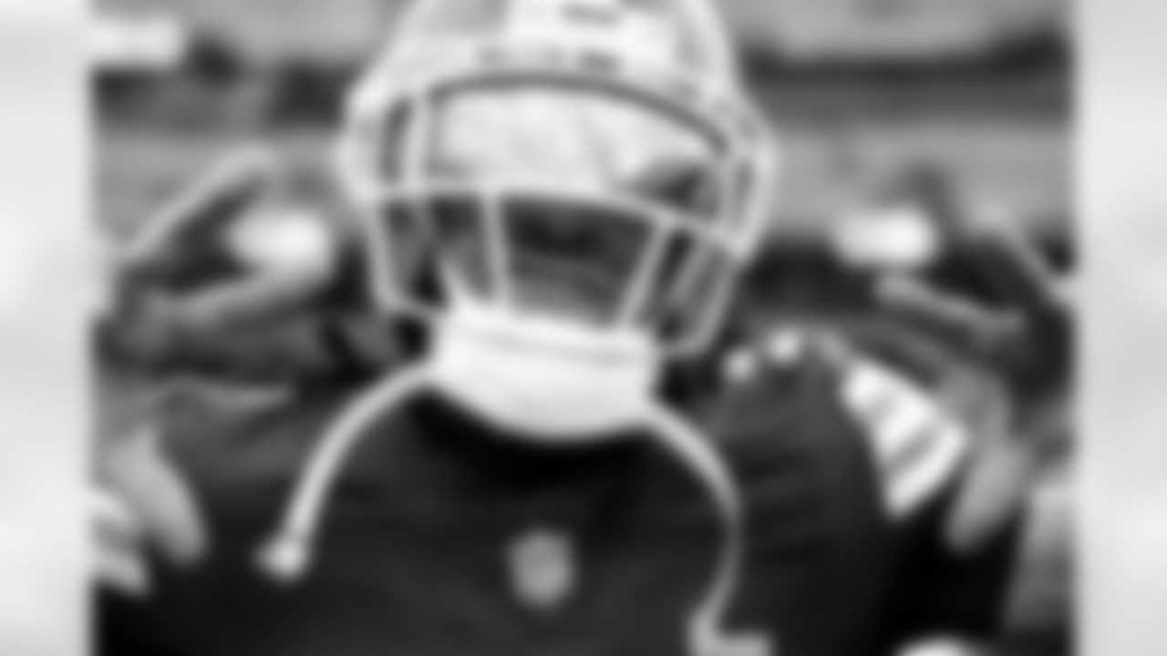 Safety Grant Delpit (9) before a NFL football game between the Baltimore Ravens and Cleveland Browns on November 16, 2025 at Huntington Bank Field.