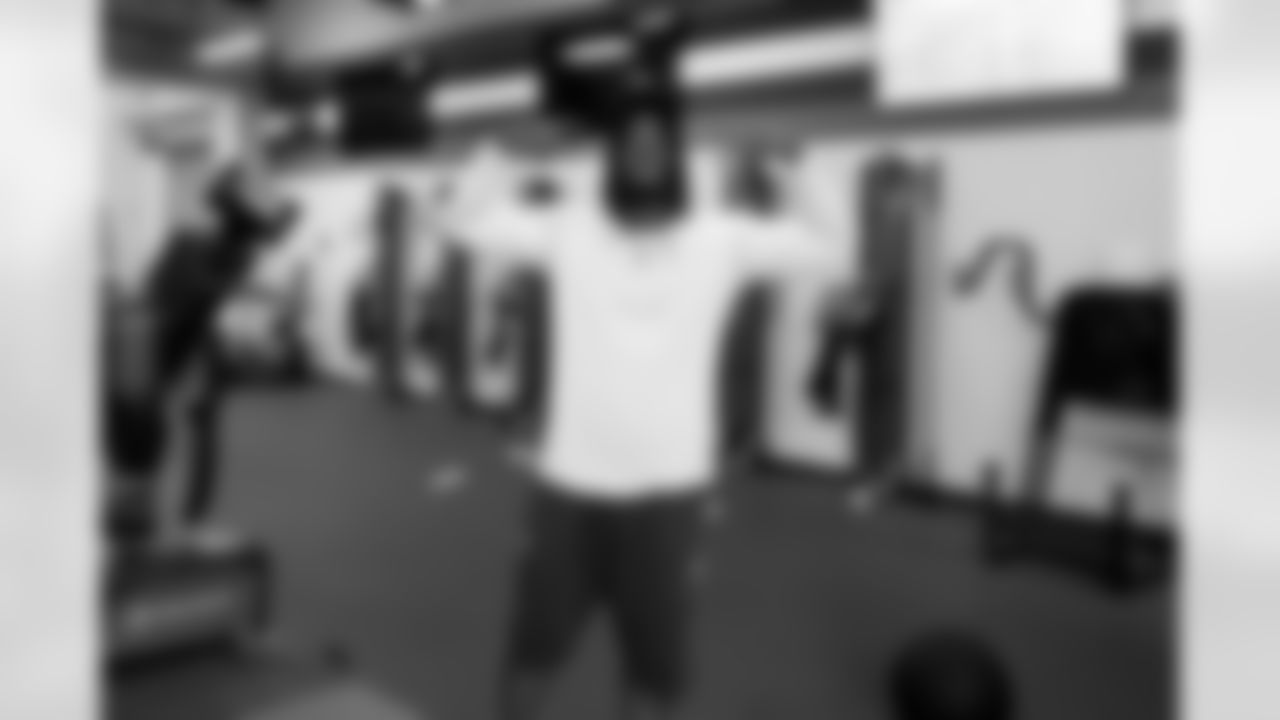 Defensive end Ogbo Okoronkwo (54) during a workout in Phase II of the offseason at CrossCountry Mortgage Campus on May 21, 2025.