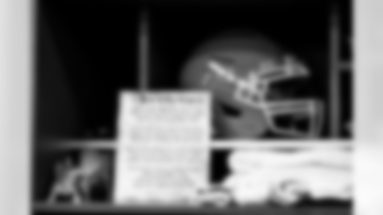 The locker room before a NFL football game between the Pittsburgh Steelers and Cleveland Browns on December 28, 2025 at Huntington Bank Field.