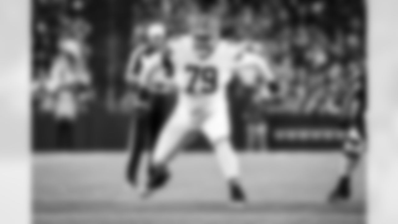 Offensive tackle Dawand Jones (79) during a preseason NFL football game between the Cleveland Browns and Seattle Seahawks on August 24, 2024 at Lumen Field.